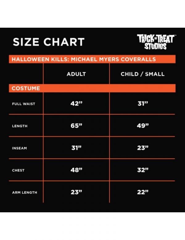 TOTS Size Chart
