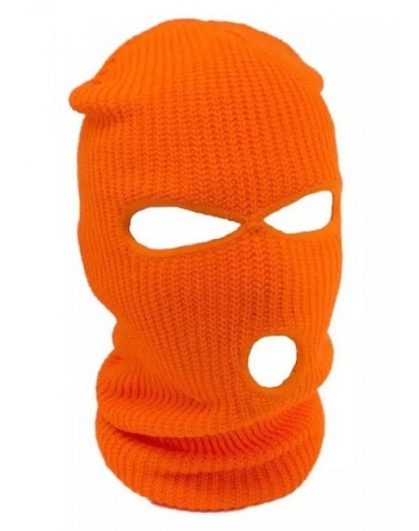 Neon Orange Ski Mask